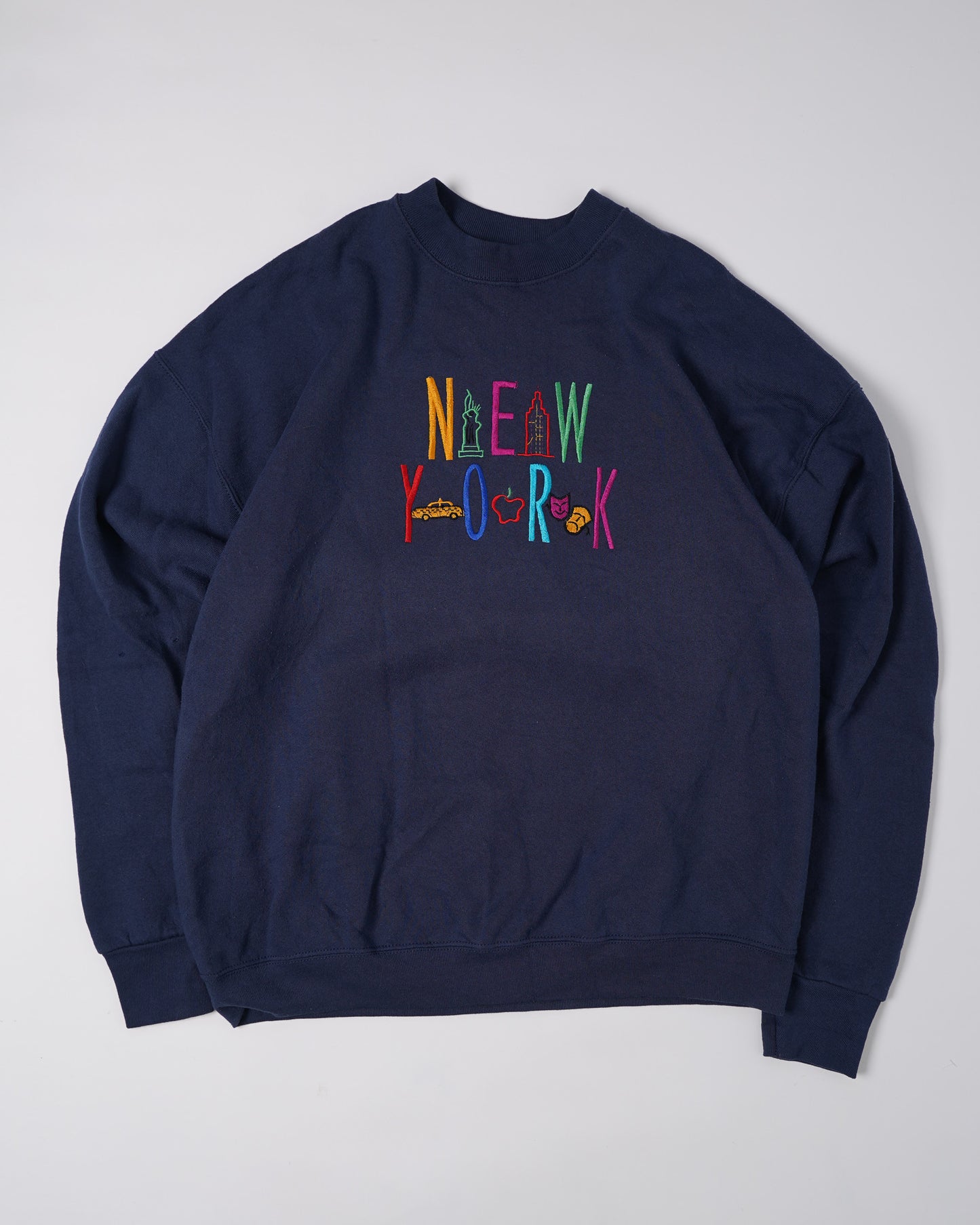90s NEW YORK EMBROIDERED SWEATSHIRT - XL