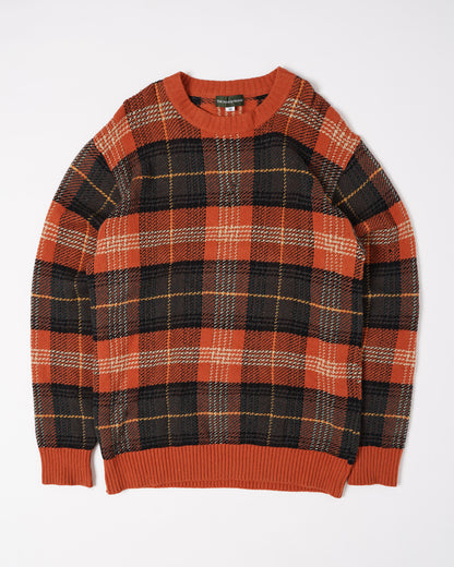 VINTAGE ORANGE/GREEN WOOL BLEND SWEATER
