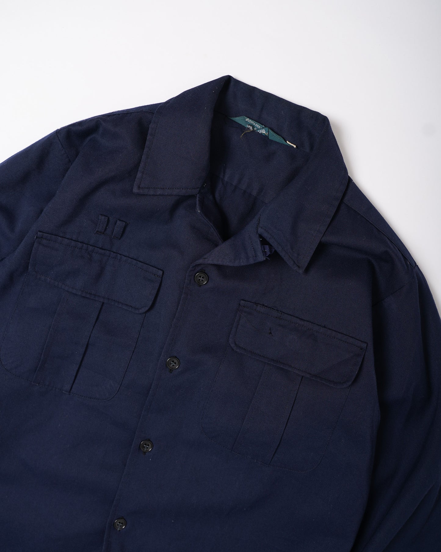 VINTAGE JAPANESE NAVY WORK OVERSHIRT - S/M